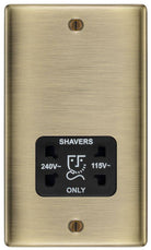 Nexus Metal Antique Brass Shaver Socket NAB20B-The Switch Depot