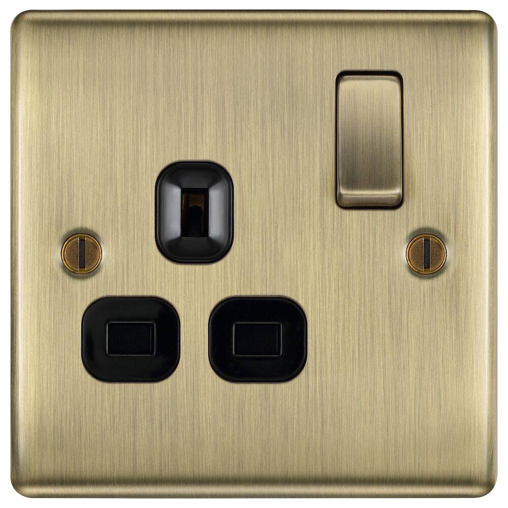 Nexus Metal Antique Brass Single Socket NAB21B | The Switch Depot