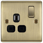Nexus Metal Antique Brass Single Socket NAB21B-The Switch Depot
