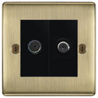 Nexus Metal Antique Brass TV and Satellite Socket NAB65B-The Switch Depot