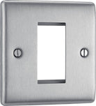 Nexus Metal Brushed Steel 1G Euro Plate NBSEMS1 - The Switch Depot