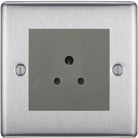 Nexus Metal Brushed Steel 2A Unswitched Socket NBS28MG - The Switch Depot