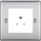 Nexus Metal Brushed Steel 2A Unswitched Socket NBS28MW - The Switch Depot