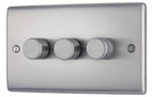 Nexus Metal Brushed Steel 3G Dimmer Switch NBS83 - The Switch Depot