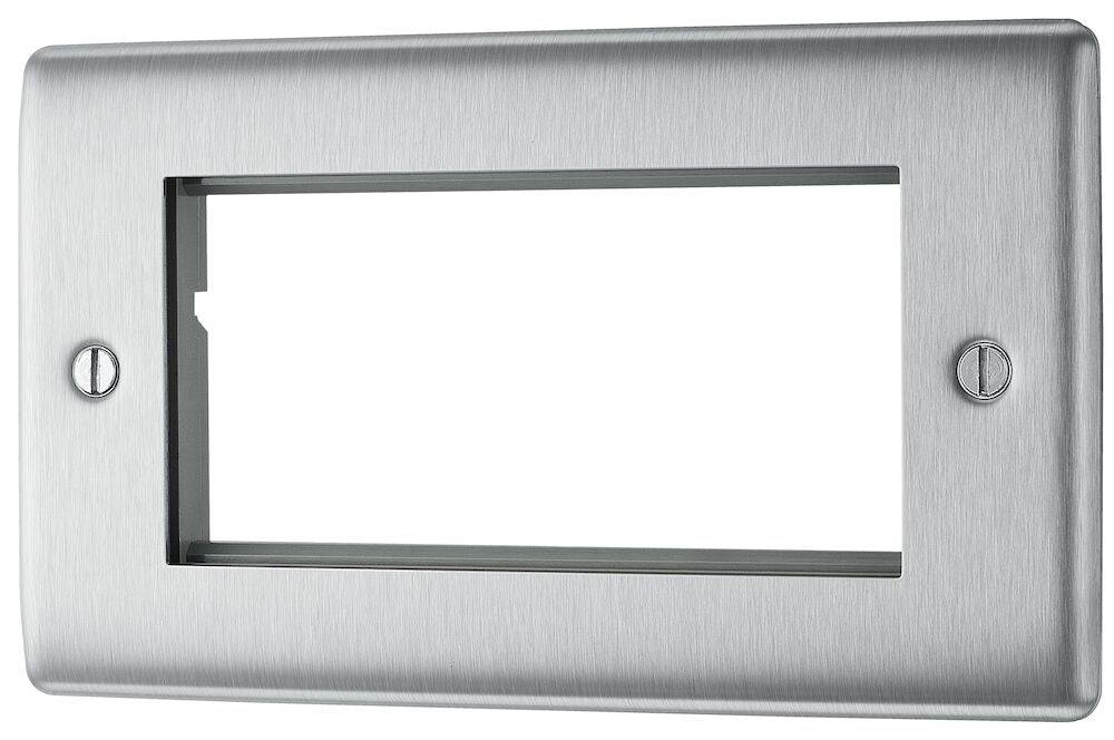 Nexus Metal Brushed Steel 4G Euro Plate NBSEMR4 - The Switch Depot