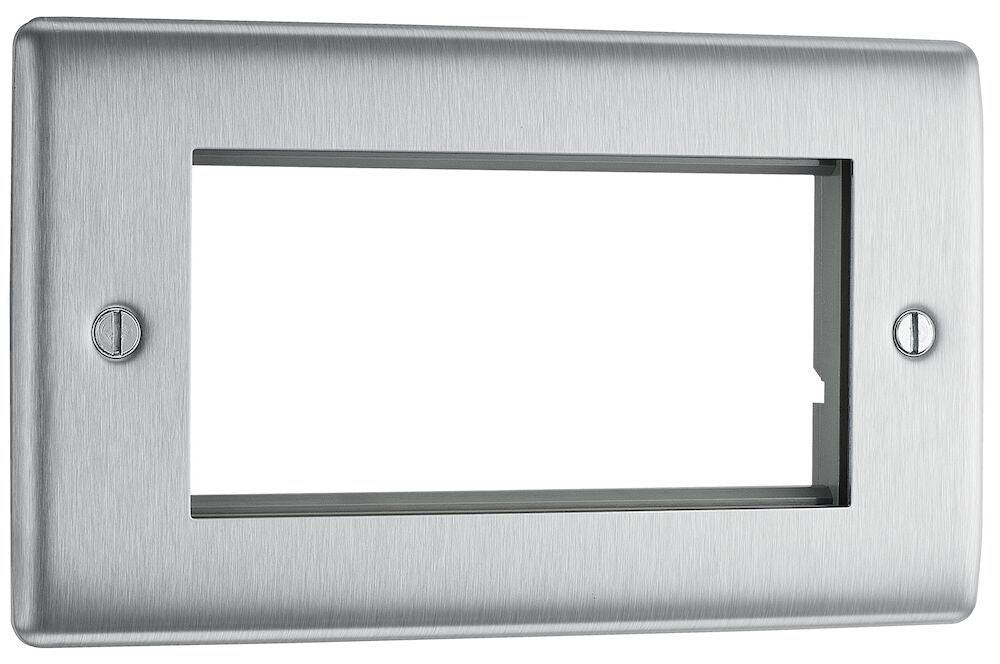 Nexus Metal Brushed Steel 4G Euro Plate NBSEMR4 - The Switch Depot