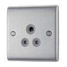 Nexus Metal Brushed Steel 5A Unswitched Socket NBS29G - The Switch Depot