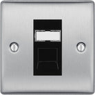 Nexus Metal Brushed Steel Cat6 Data Outlet Socket NBSRJ4516B - The Switch Depot