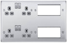 Nexus Metal Brushed Steel Electrical Media Plate NBS222EM8G - The Switch Depot
