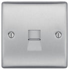 Nexus Metal Brushed Steel Master Telephone Socket NBSBTM1 - The Switch Depot