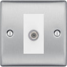 Nexus Metal Brushed Steel Satellite Socket NBS64W - The Switch Depot