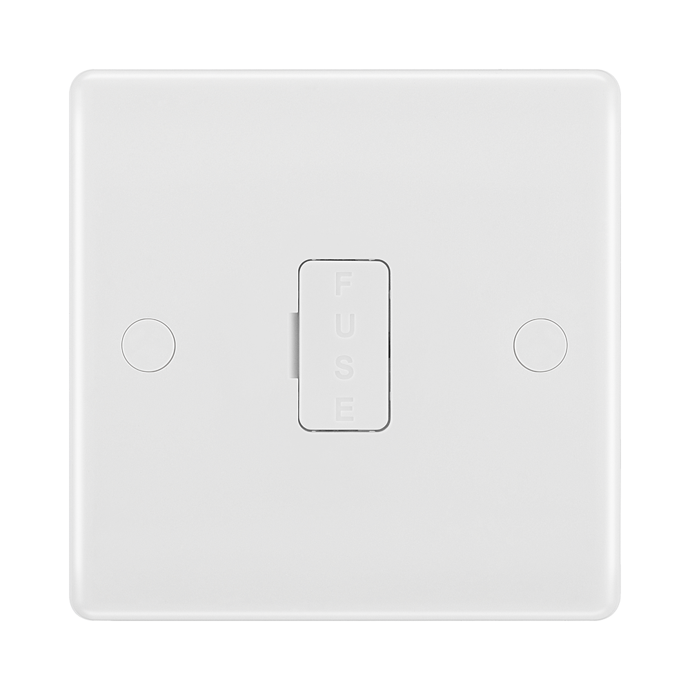 BG White Moulded 13A Unswitched Spur with Flex 855 available from RS Electrical Supplies