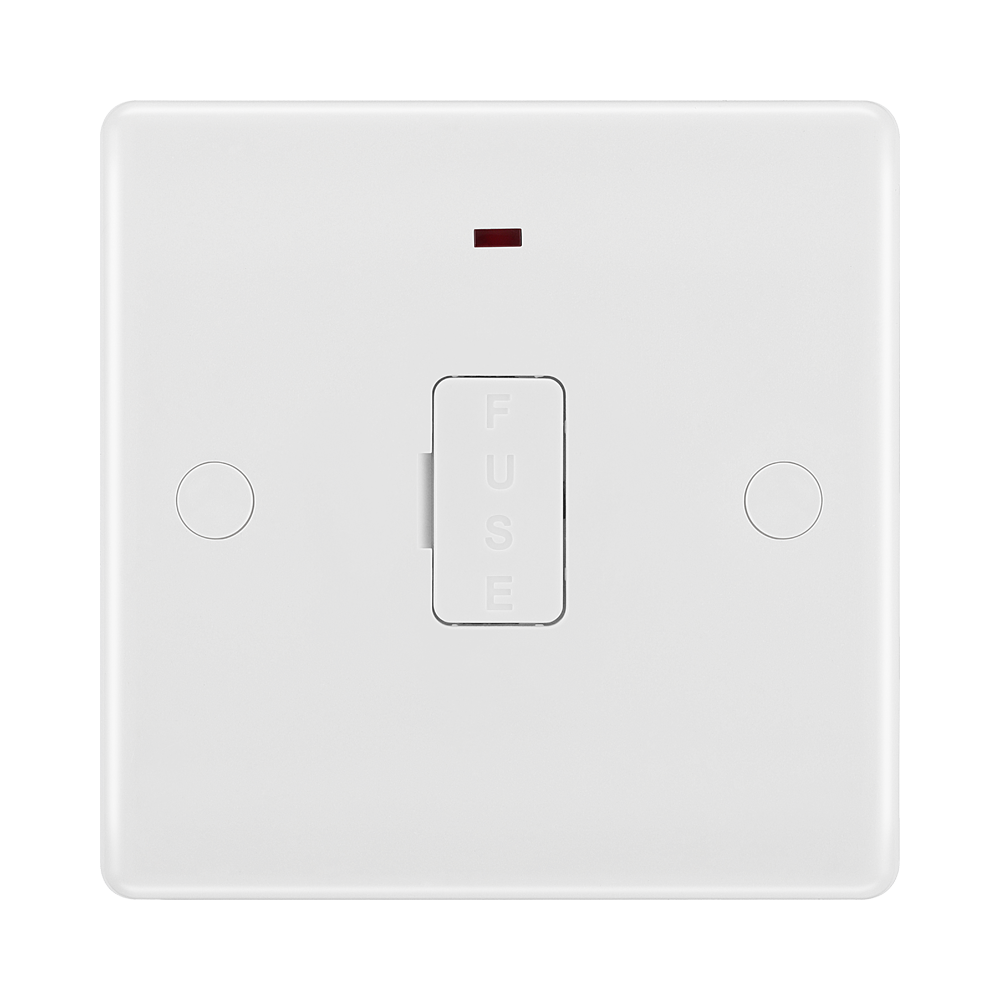 BG White Moulded 13A Unswitched Spur with Neon and Flex 857 available from RS Electrical Supplies