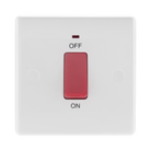 BG White Moulded 45A Cooker Switch with Neon 874 available from RS Electrical Supplies