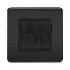 Matt Black 2G Brush Cable Outlet by Knightsbridge with Cable Outlet