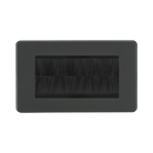 Anthracite 4G Brush Cable Outlet by Knightsbridge with Cable Outlet