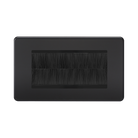 Matt Black 4G Brush Cable Outlet by Knightsbridge with Cable Outlet