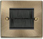 Click Deco Antique Brass 2G Cable Brush Outlet VPABBRUSHBK - The Switch Depot