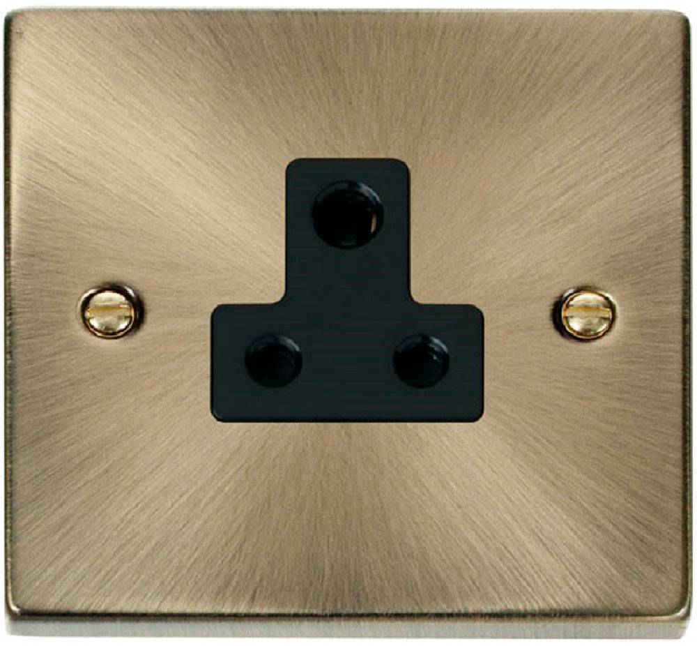 Spare Socket Click Deco Antique Brass 5A Unswitched Socket VPAB038BK | The Switch Depot