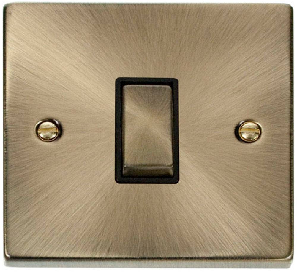 Click Deco Antique Brass 1G Light Switch VPAB411BK - The Switch Depot