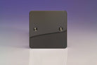 Varilight Ultraflat Iridium Black Single Blank Plate XFISB - The Switch Depot