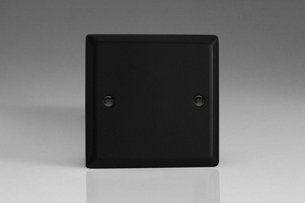 Varilight Urban Matt Black Single Blank Plate XYSB.MB - The Switch Depot