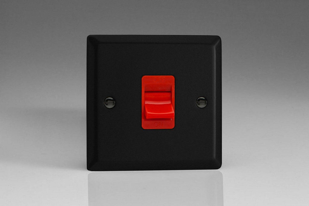 Varilight Urban Matt Black 45A Cooker Switch XY45S.MB - The Switch Depot