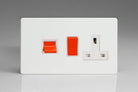 Varilight Screwless White Cooker Switch and 13A Socket XDQ45PWS - The Switch Depot