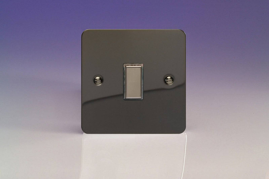 Varilight Ultraflat Iridium Black Single Secondary Touch Dimmer Switch JFIES001 - The Switch Depot