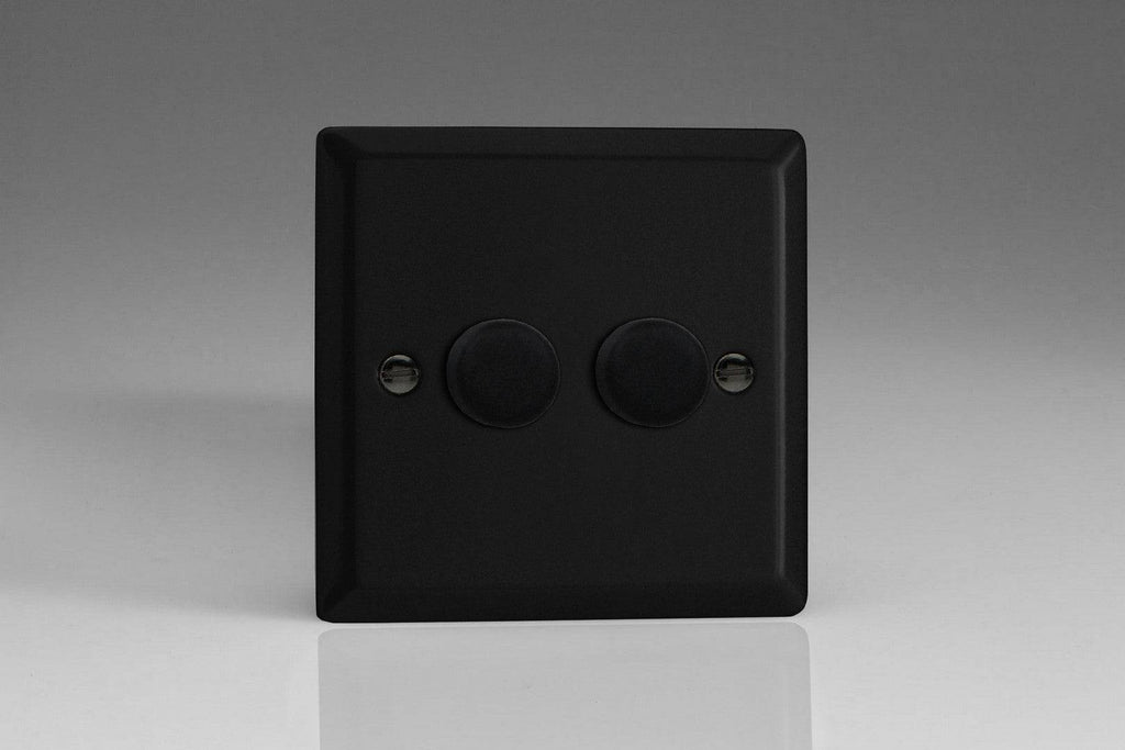 Varilight Urban Matt Black 2G Dimmer Switch JYP252.MB - The Switch Depot