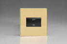Varilight Screwless Polished Brass Fan Isolator Switch XDVFIBS - The Switch Depot