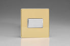 Varilight Screwless Polished Brass Fan Isolator Switch XDVFIWS - The Switch Depot