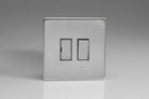 Varilight Screwless Brushed Steel 13A Switched Spur XDS6DS - The Switch Depot