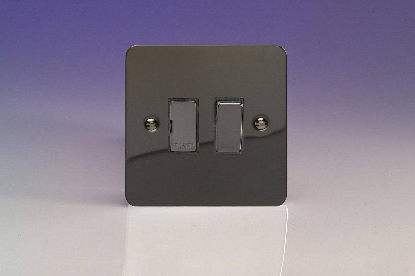 Varilight Ultraflat Iridium Black 13A Switched Spur XFI6D - The Switch Depot