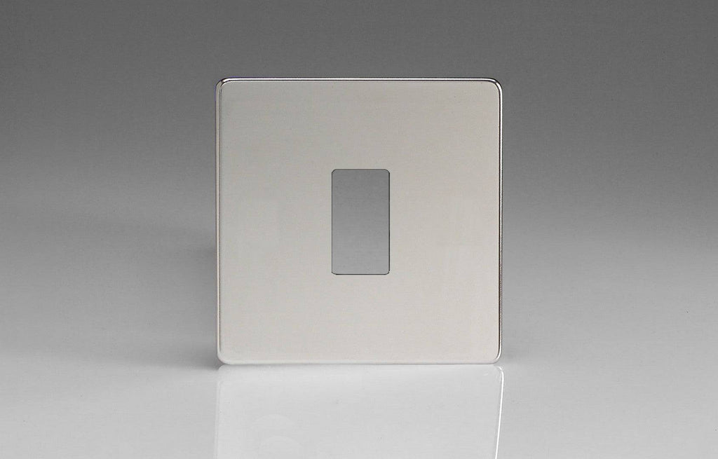 Varilight Screwless Polished Chrome 1G Grid Plate XDCPGY1S - The Switch Depot