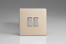 Varilight Screwless Satin 2W and Intermediate Light Switch XDN71S - The Switch Depot