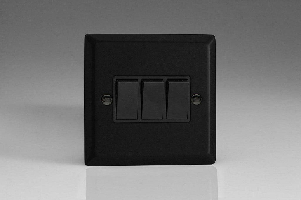 Varilight Urban Matt Black 3G Light Switch XY3B.MB - The Switch Depot
