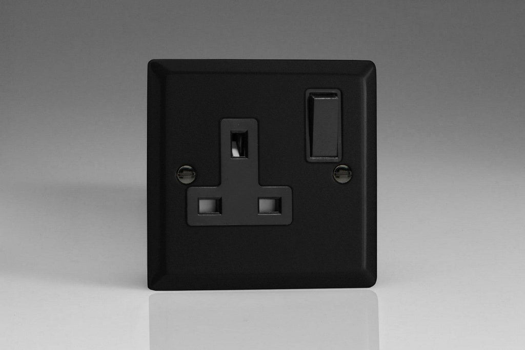 Varilight Urban Matt Black Single Socket XY4B.MB - The Switch Depot