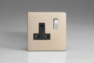 Varilight Screwless Satin Single Socket XDN4BS - The Switch Depot