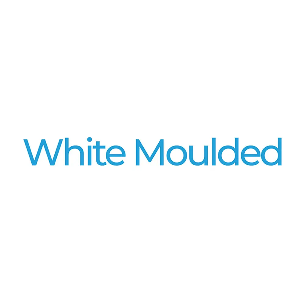 white moulded logo